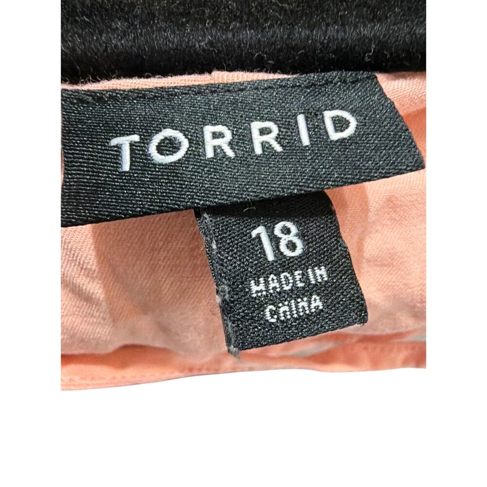 Torrid Women's Plus Size Blush Pink Ruffle Hi-Lo Lace Up Dress Size 18 - Picture 4 of 6